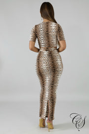 Camryn Leopard Skirt Set, Set - Designs By Cece Symoné
