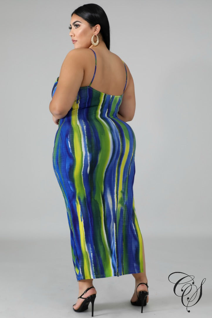 Caroline Water Stripe Dress, Dresses - Designs By Cece Symoné