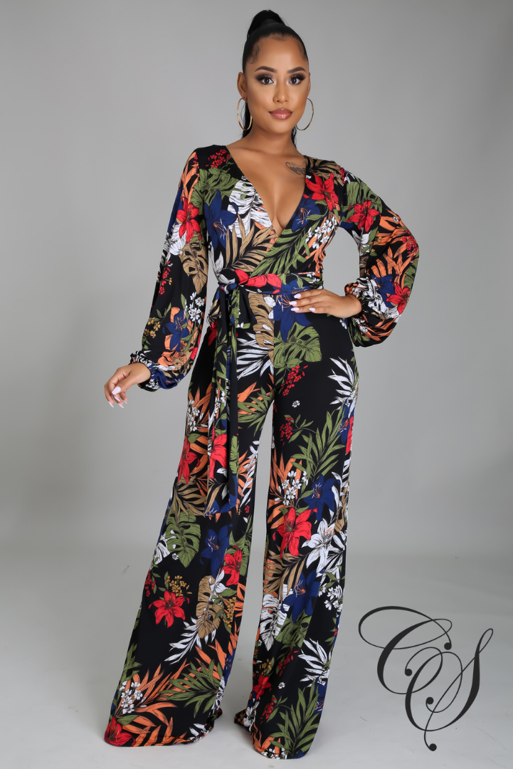 Charnice Dark Floral Jumpsuit