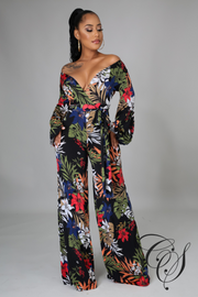 Charnice Dark Floral Jumpsuit