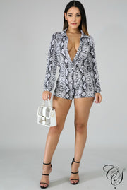 Chelsea Snakeskin Romper, Romper - Designs By Cece Symoné