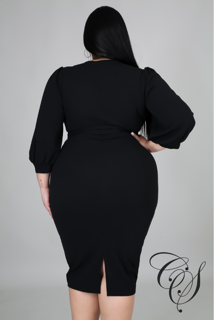 Christal Midi Sleeve Dress