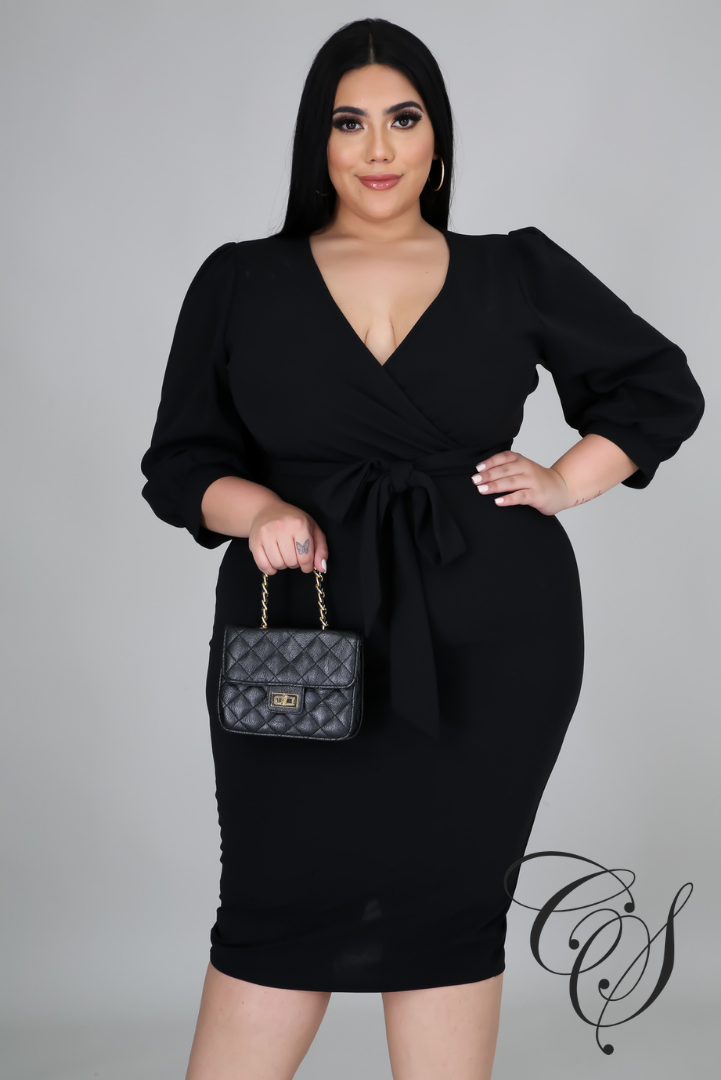 Christal Midi Sleeve Dress