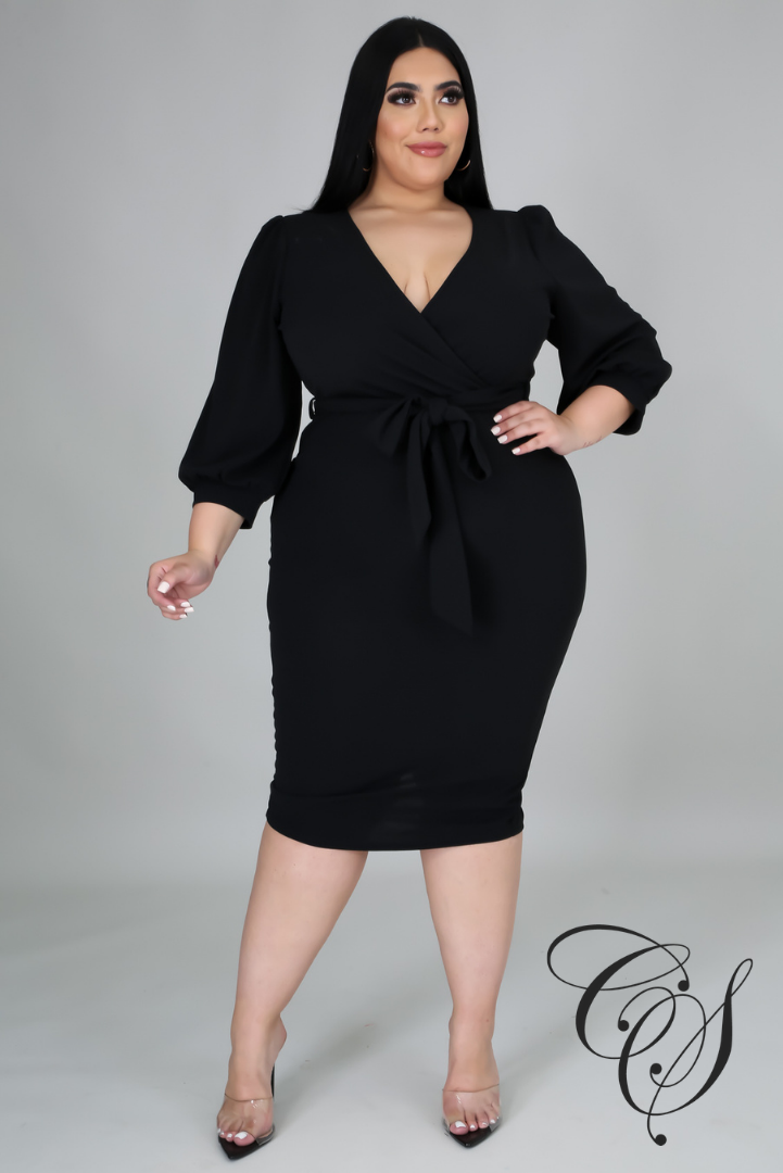 Christal Midi Sleeve Dress