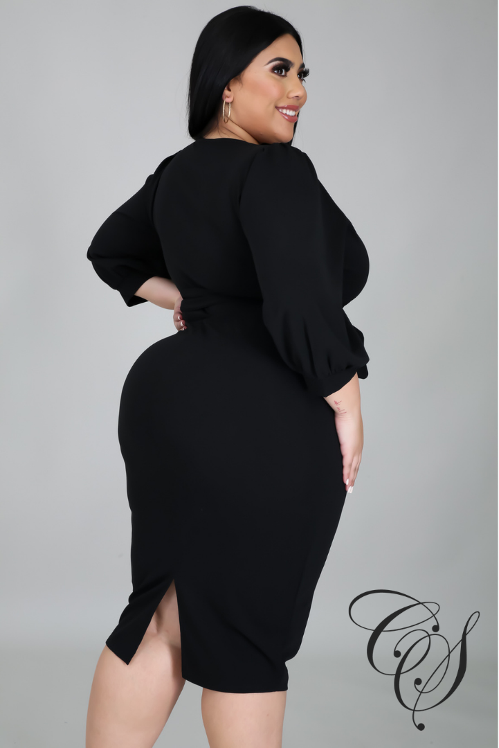 Christal Midi Sleeve Dress
