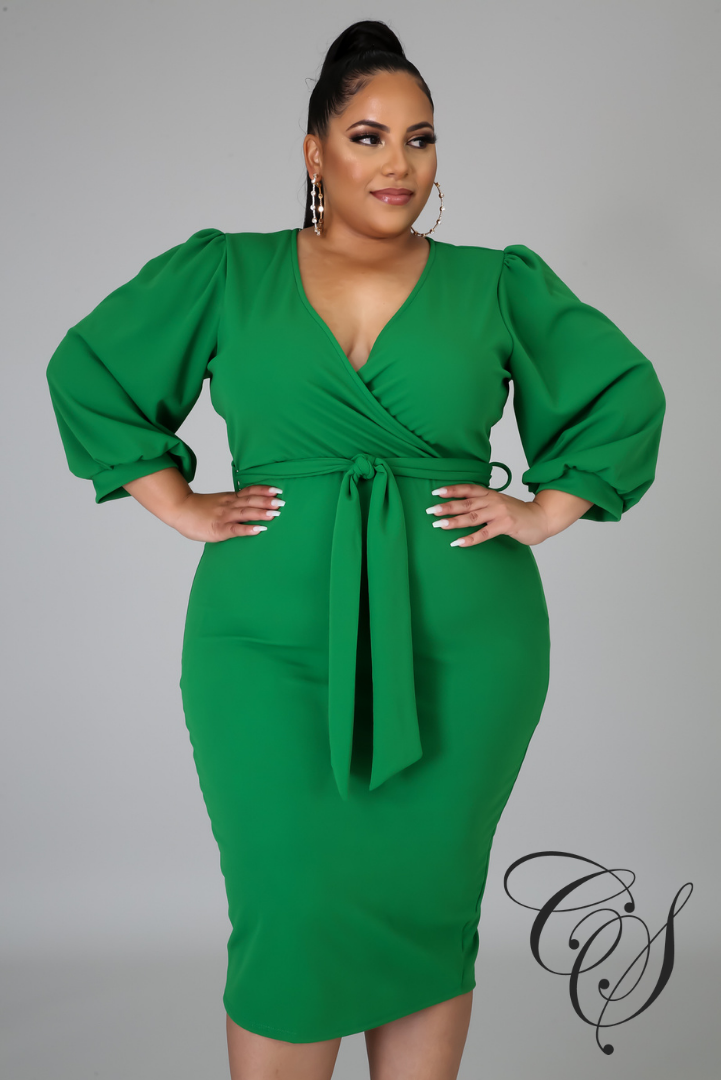 Christal Midi Sleeve Dress