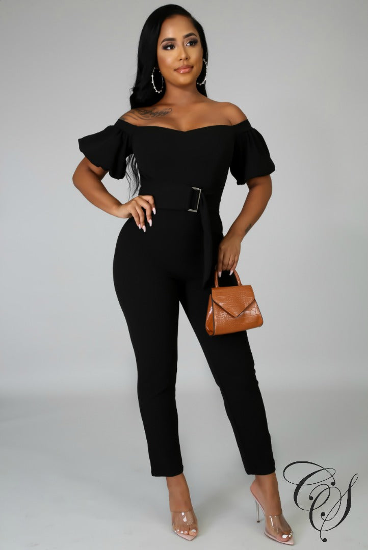 Christine Short Puff Sleeves Jumpsuit, Jumpsuit - Designs By Cece Symoné