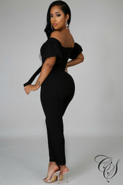 Christine Short Puff Sleeves Jumpsuit, Jumpsuit - Designs By Cece Symoné