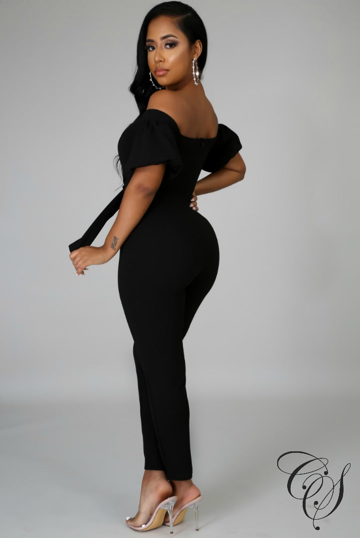 Christine Short Puff Sleeves Jumpsuit, Jumpsuit - Designs By Cece Symoné