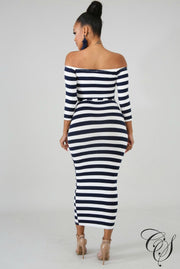 Claire Nautical Midi Dress, Dresses - Designs By Cece Symoné