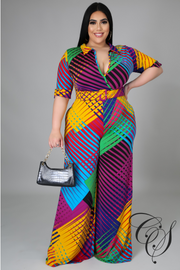 Clara Multi-Color Print Jumpsuit