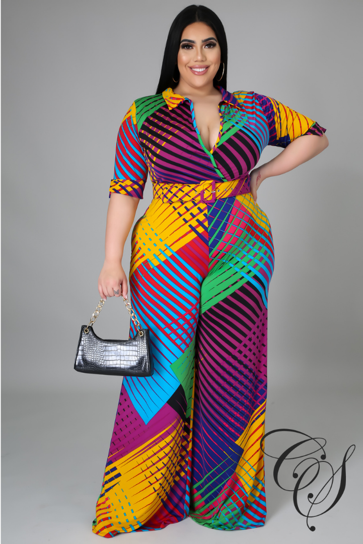 Clara Multi-Color Print Jumpsuit
