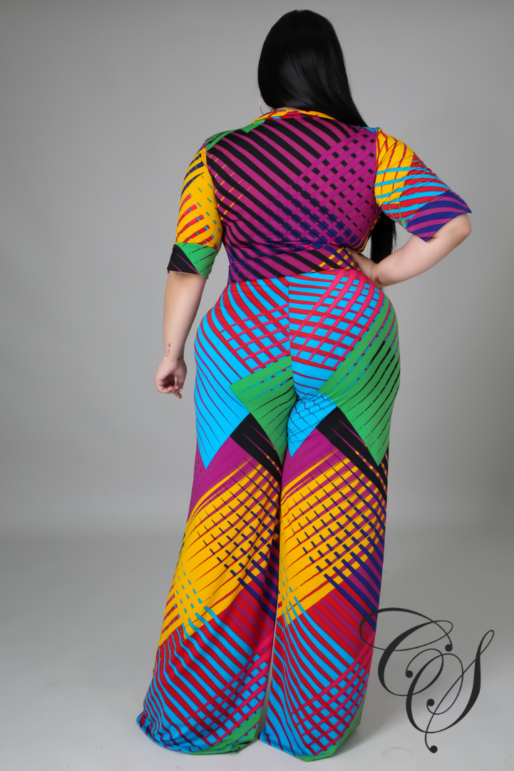 Clara Multi-Color Print Jumpsuit