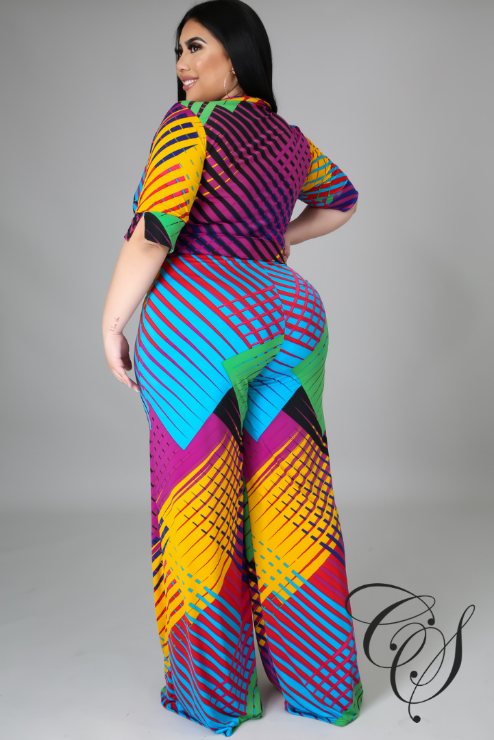 Clara Multi-Color Print Jumpsuit