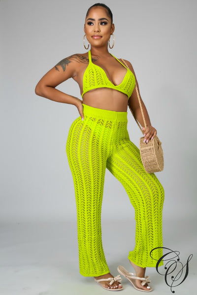 Cyndee Knit Glory Bell Bottom Set, swimsuit - Designs By Cece Symoné