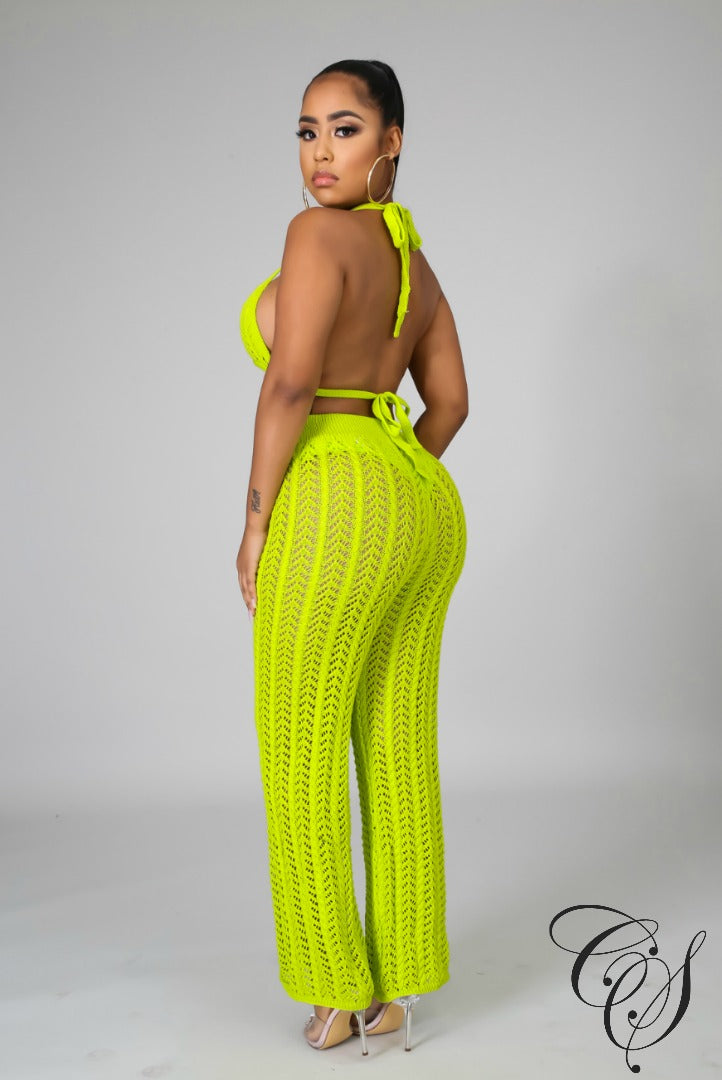 Cyndee Knit Glory Bell Bottom Set, swimsuit - Designs By Cece Symoné