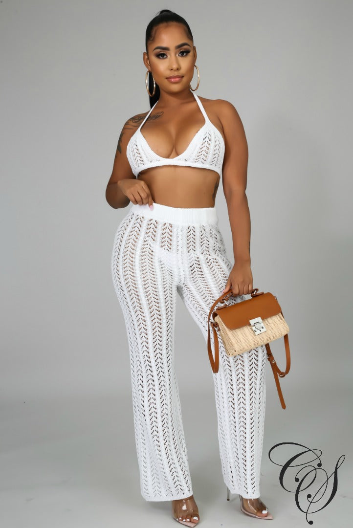 Cyndee Knit Glory Bell Bottom Set, swimsuit - Designs By Cece Symoné