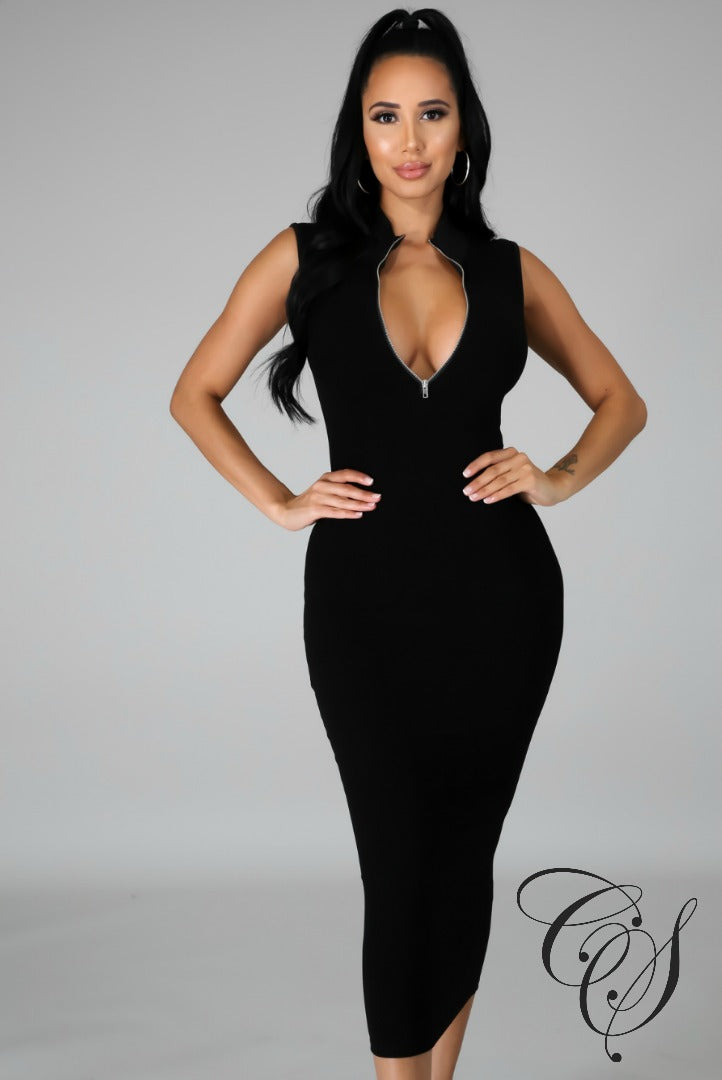Danielle Sleeveless Mock Neck Dress
