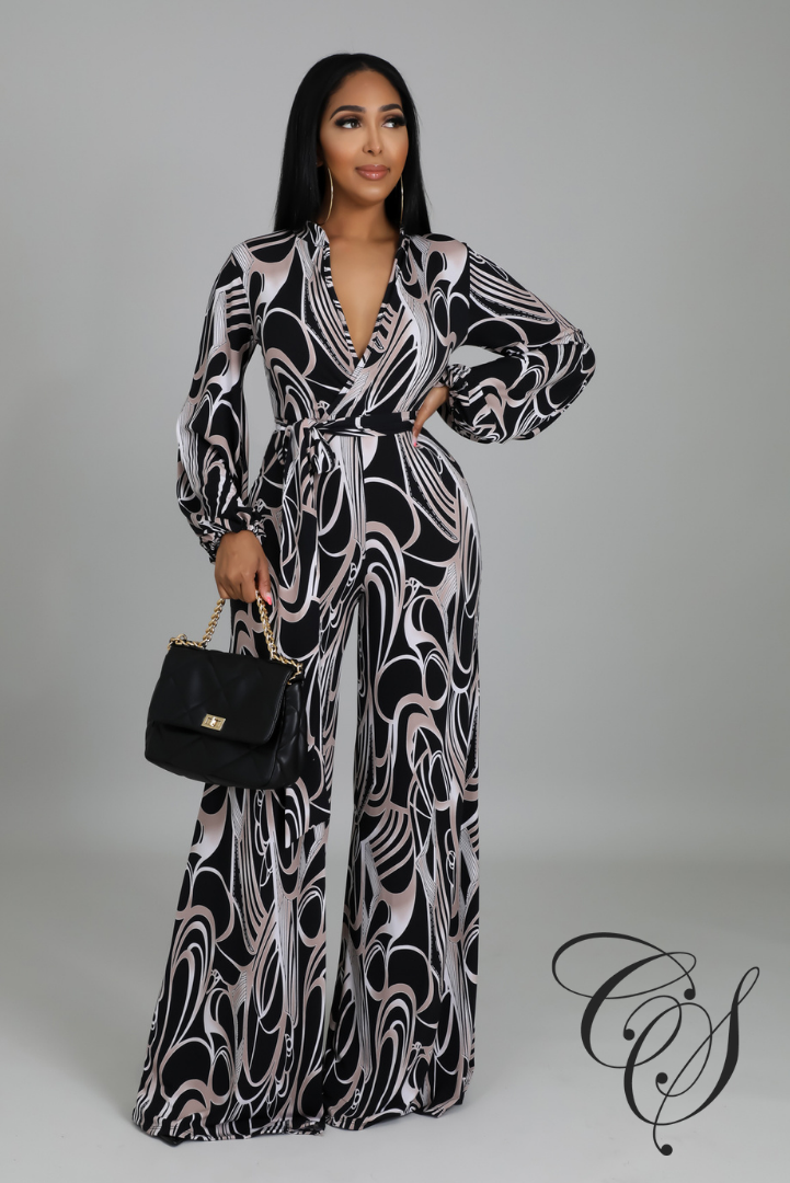 Darcel Abstract Print Jumpsuit