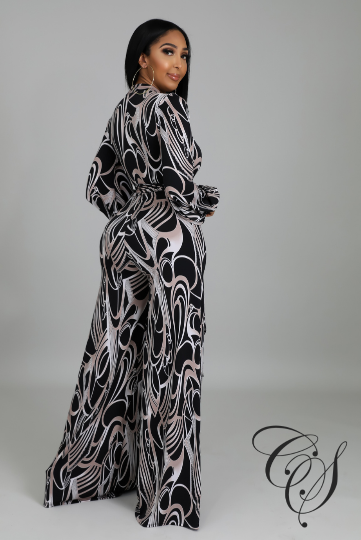 Darcel Abstract Print Jumpsuit