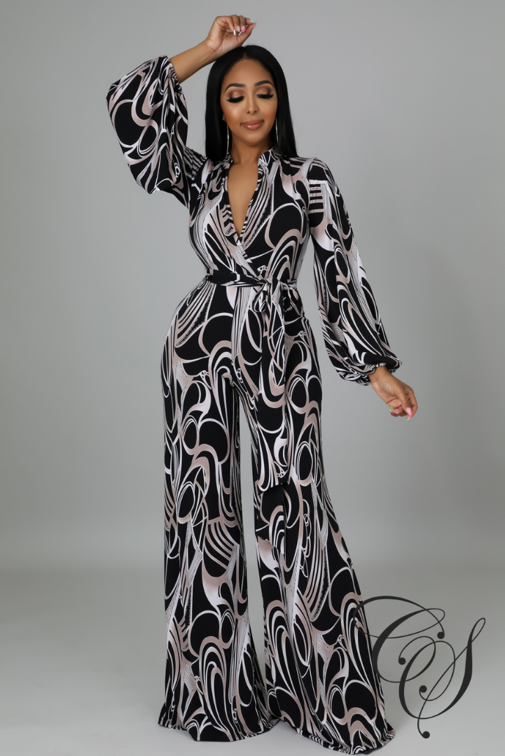 Darcel Abstract Print Jumpsuit