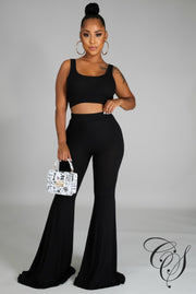 Devin Crop Top Pant Set
