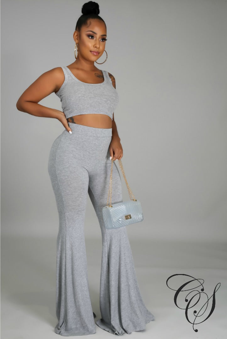 Devin Crop Top Pant Set