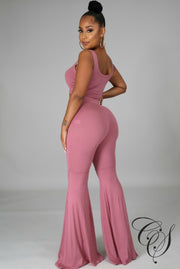 Devin Crop Top Pant Set