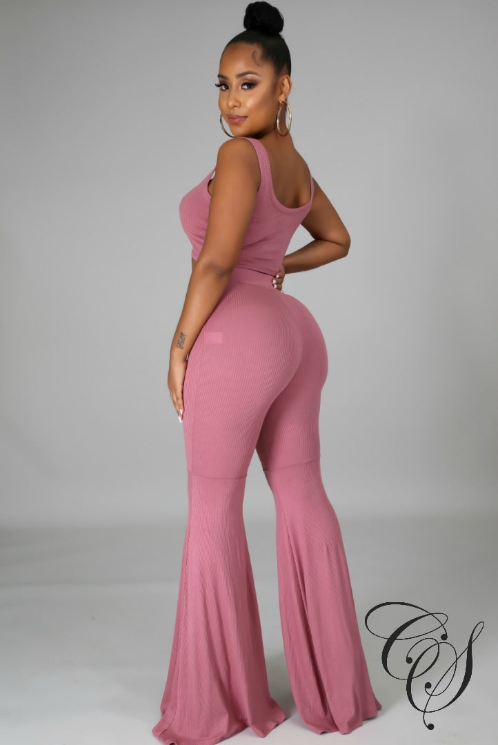 Devin Crop Top Pant Set