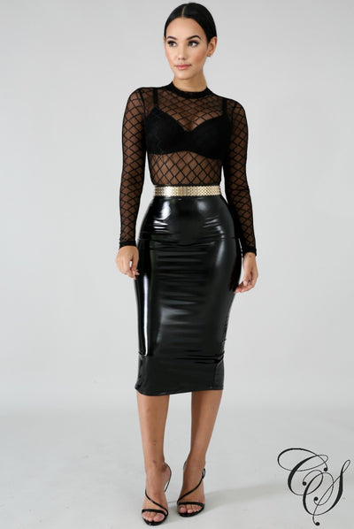 Diamond Lace Bodysuit, Top - Designs By Cece Symoné