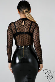 Diamond Lace Bodysuit, Top - Designs By Cece Symoné