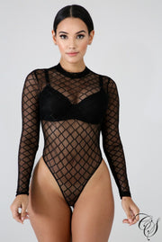 Diamond Lace Bodysuit, Top - Designs By Cece Symoné