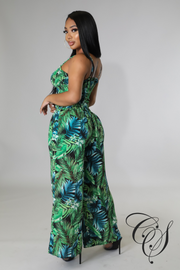 Dione Tropical Print Pant Set