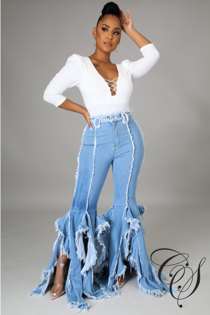 Ruffle Flare Jeans – By Cece Symoné