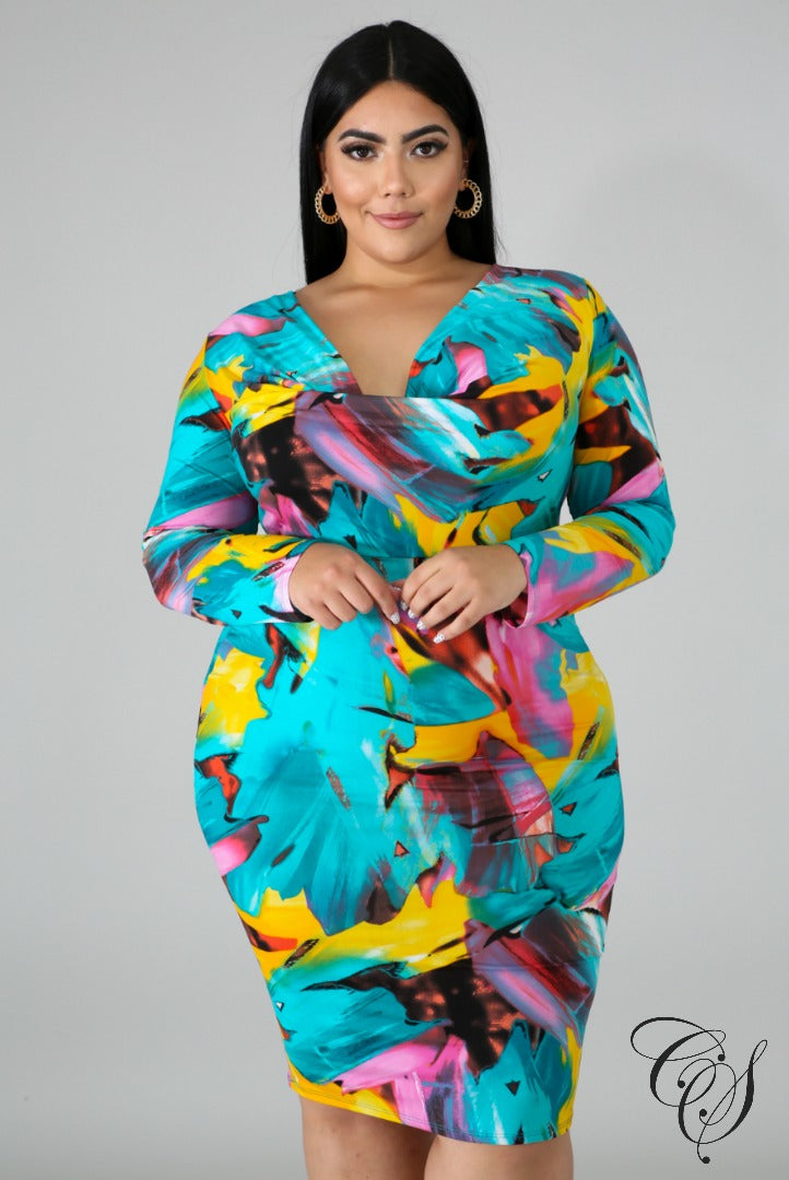 Draya Drape Color Dress, Dresses - Designs By Cece Symoné