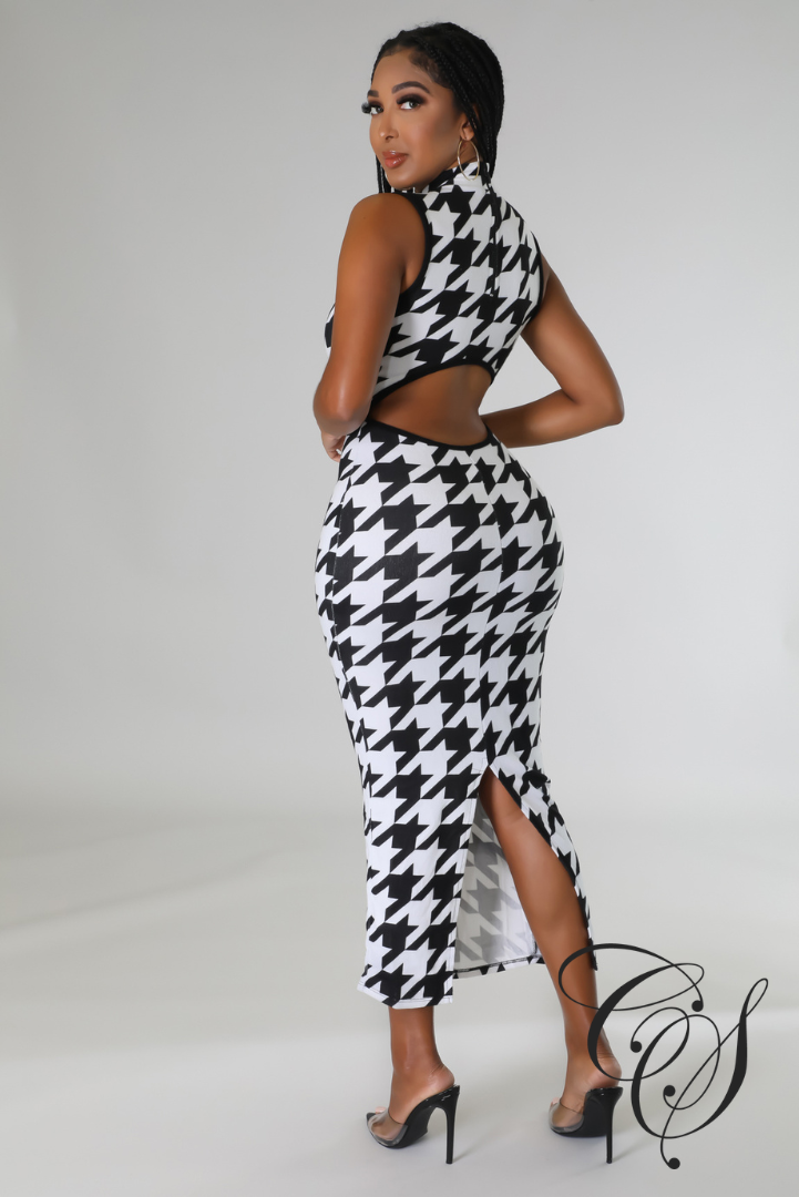 Johan Houndstooth Dress Set