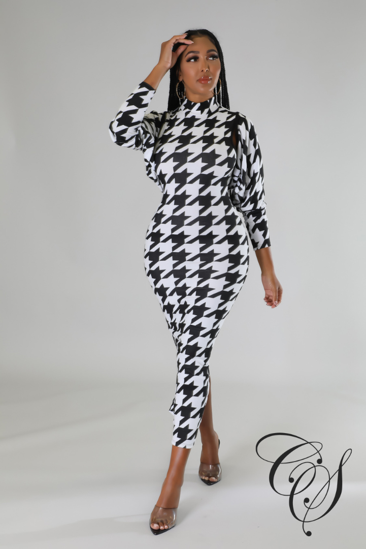 Johan Houndstooth Dress Set