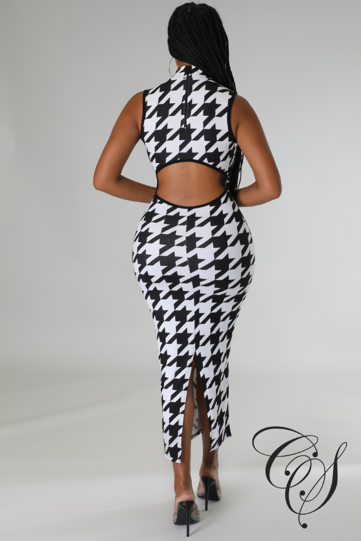 Johan Houndstooth Dress Set