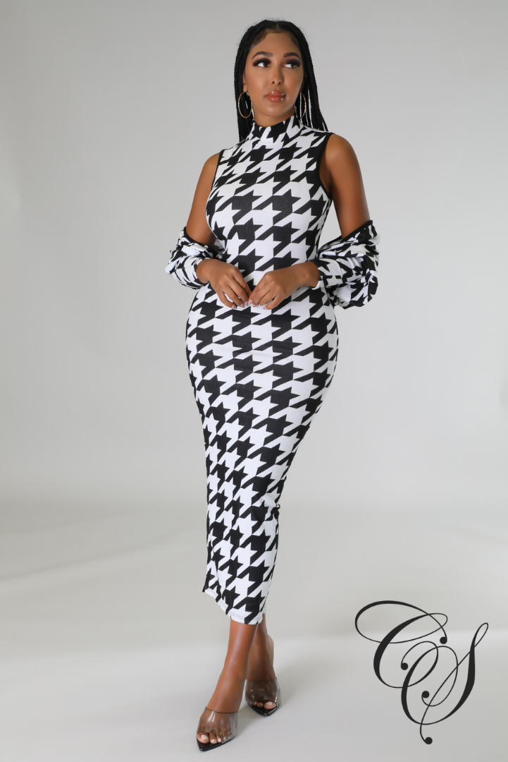 Johan Houndstooth Dress Set