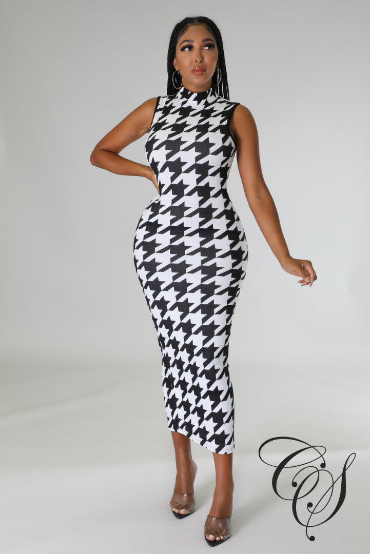 Johan Houndstooth Dress Set