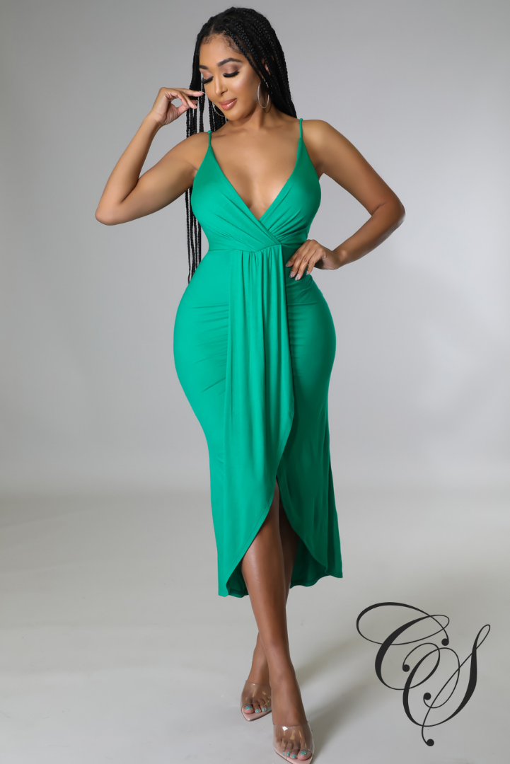 Elsa Low Plunge Maxi Dress