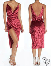 Elysia Velvet Glam Drape Dress, Dresses - Designs By Cece Symoné