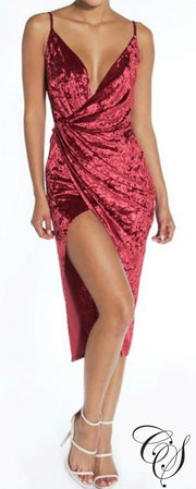 Elysia Velvet Glam Drape Dress, Dresses - Designs By Cece Symoné