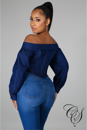 Essence Off The Shoulder Denim Top