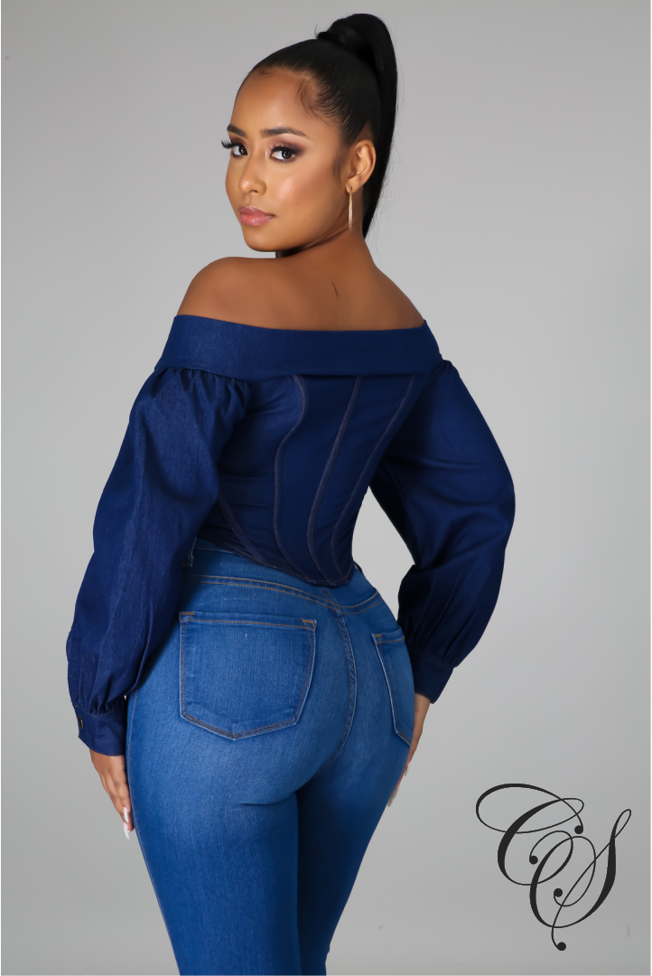 Essence Off The Shoulder Denim Top