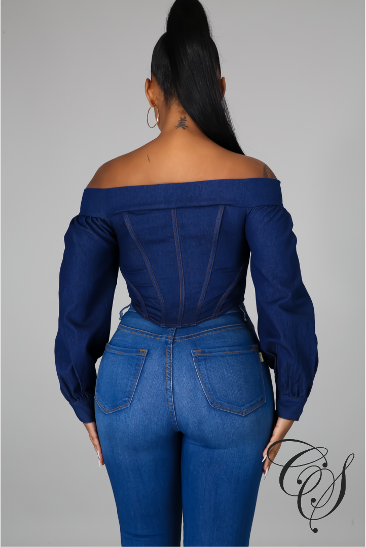 Essence Off The Shoulder Denim Top