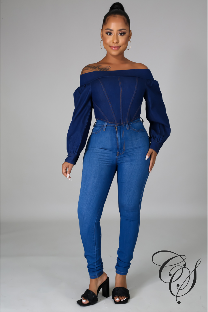 Essence Off The Shoulder Denim Top