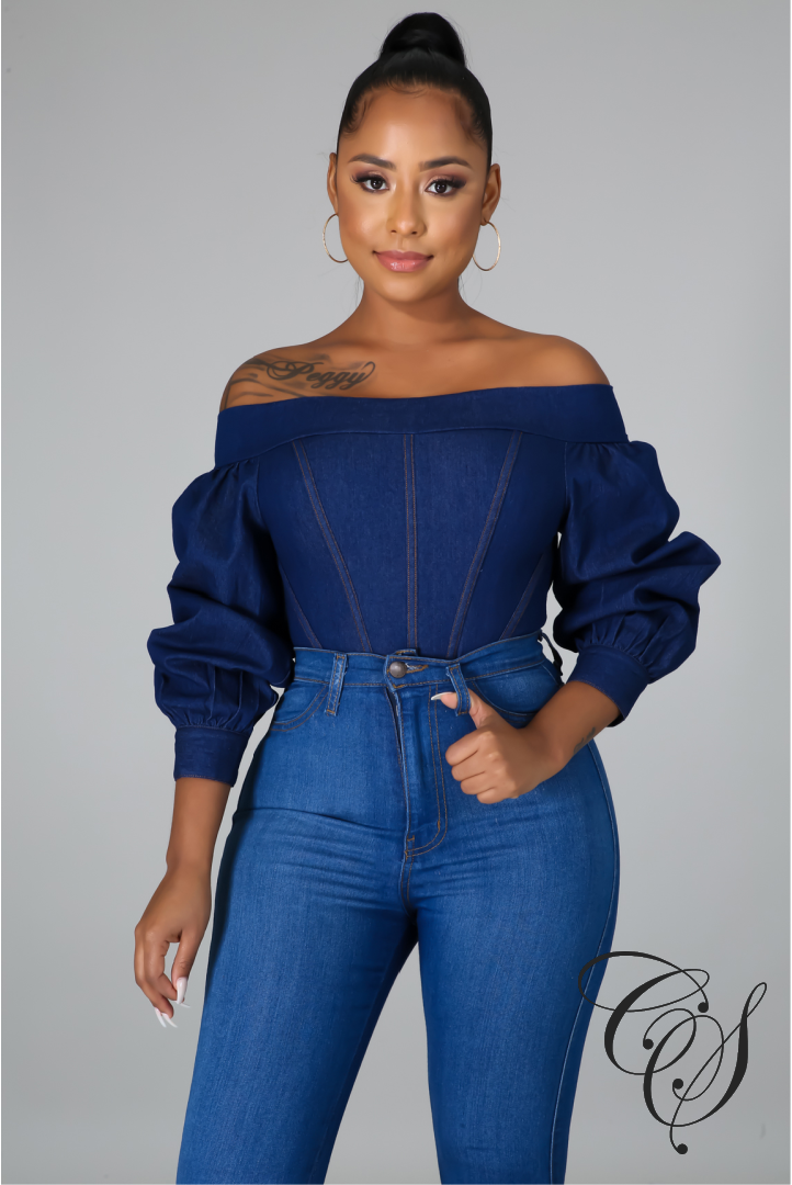 Essence Off The Shoulder Denim Top
