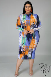 Estrella Striking Midi Dress