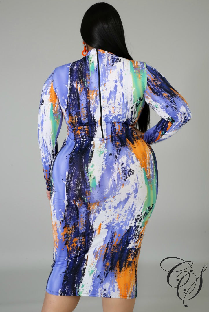 Estrella Striking Midi Dress